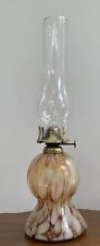 Antique Oil Lamp Glass Base Light Old Collectable Decor