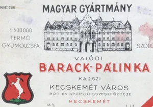 VTG 1965 Magyar Gyartmany Barack-Palinka Apricot Brandy Label Hungary Goat - Picture 1 of 3