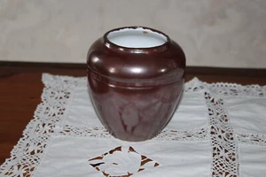 braune Keramik Vase Blumenvase getöpfert Handarbeit Einzelstück - Bild 1 von 5