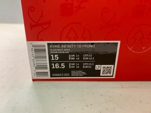 Nike Kyrie Infinity TB Promo Size 15 Black/White (DX6653-002) - Picture 1 of 6
