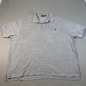 Ralph Lauren Polo Shirt Mens 3XB Big Gray Pony Classic Big Tall Cotton Golf - Picture 1 of 7