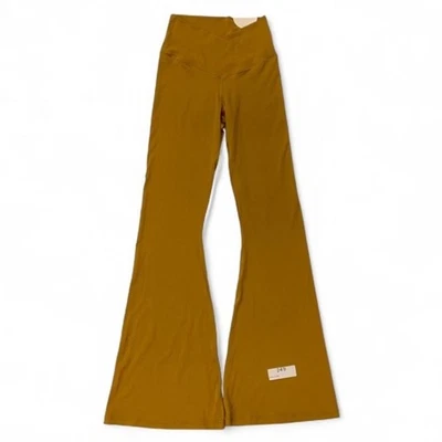 OFFLINE By Aerie Real Me High Waisted Crossover Flare Legging in a brown color. - Image 1 of 4