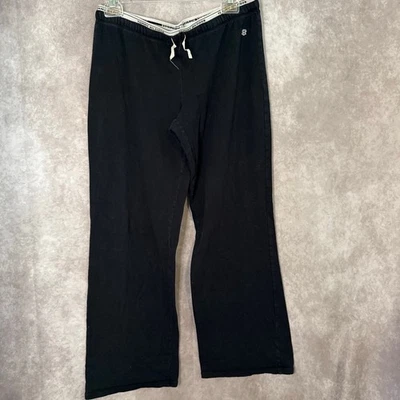 Tommy Hilfiger Ropa de Dormir Logo Cintura Pierna Ancha Dormir/Yoga Pantalones Mujer M Negro Foto 1 de 4