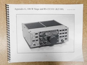 Elecraft K2/100 Transceiver Appendix G, 100-W Stage and RS-232 I/O (original) - Picture 1 of 1