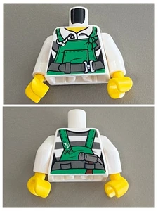 LEGO White Torso Overalls Green 973pb2664c01 cty0755 cty0745  Set 60142 NEW - Picture 1 of 1