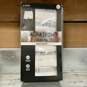 Paquete de 5 calzoncillos boxer Alfani para hombre blancos que absorben la humedad sin etiquetas $44 - Imagen 1 de 9