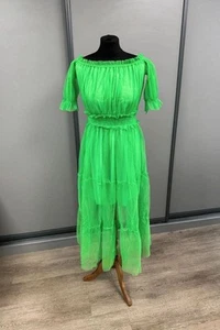 River island womens showmance mesh midi dress size 12 green BNWT - Picture 1 of 12