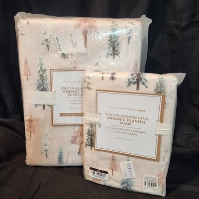 Pottery Barn Teen WINTER WONDERLAND Set Twin Duvet Cover and Standard Sham NIP - Image 1 of 4