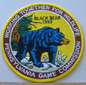 BLACK BEAR 1993 PENNSYLVANIA GAME COMMISSION STOFF PATCH - Bild 1 von 1