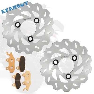 Rotores de disco de freno delanteros con pastillas para Suzuki LT-R450 Quadracer 450 LTR 450 06-11 Foto 1 de 4