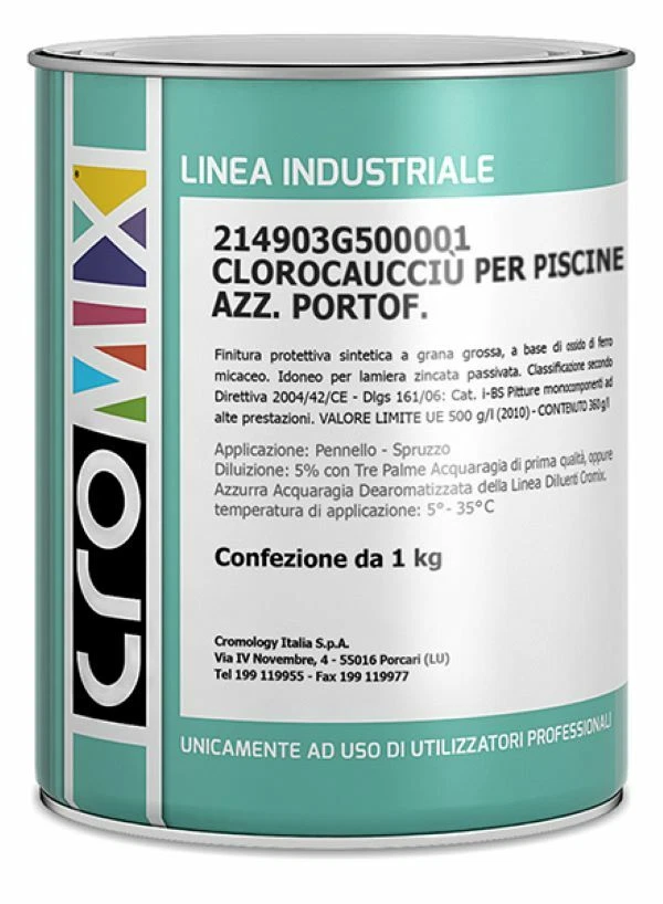 SMALTO VERNICE PER PISCINE AL CLOROCAUCCIU AZZURRO 5 KG (4l) - Immagine 1 di 1