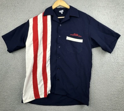 VTG Tutti Pabst Blue Ribbon PBR Button-up Work Shirt Medium Blue Big Patch NWOT - Image 1 of 4