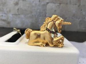 ESTEE LAUDER 2001 SOLID PERFUME COMPACT MAGICAL UNICORN MIB FULL PLEASURES - Picture 1 of 6