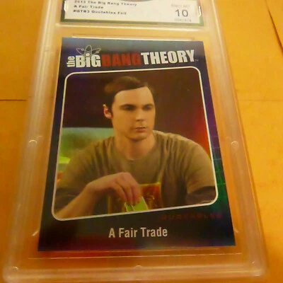 A FAIR TRADE SHELDON 2013 THE BIG BANG THEORY QUOTABLES FOIL # QTB3 GRADED 10 - Image 1 of 2