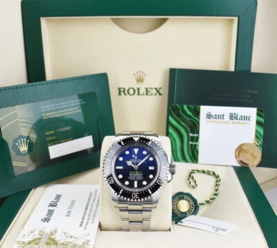 ROLEX 44 м SS DEEPSEA SeaDweller Джеймс Кэмерон D-синий коробка карта 136660 SANT BLANC - Изображение 1 из 4
