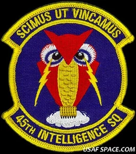 USAF 45th INTELLIGENCE SQ - MQ-9 Reaper DRONE UAV - ORIGINAL LUFTWAFFE VEL AUFNÄHER - Bild 1 von 2