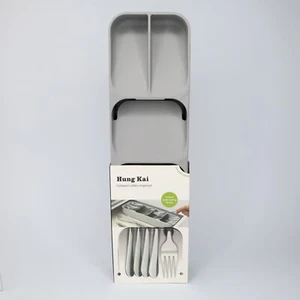 Hung Kai Kompakt Utility Besteck Besteck Schublade Organizer Grau Platzsparend - Bild 1 von 12