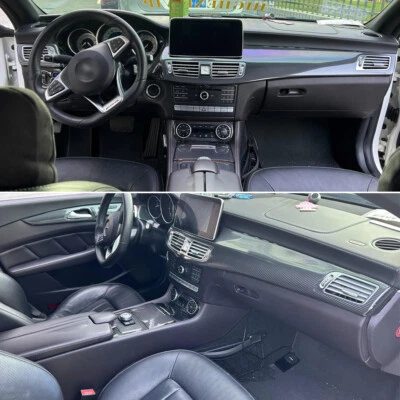 For Mercedes Benz CLS W218 5D Carbon Fiber Sticker Inner Panel Trim Decals - Imagem 1 de 4