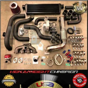 Kit turbo atornillado BK 92-00 Civic EK/EJ DelSol Sohc D15 D16 SQV T3/T4 MANTENER LA AIRE ACONDICIONADO - Imagen 1 de 8