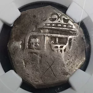 Spain 4 Reales COB 13.52 gr Philip III 1598 - 1621 NGC VG DETAILS - Picture 1 of 4