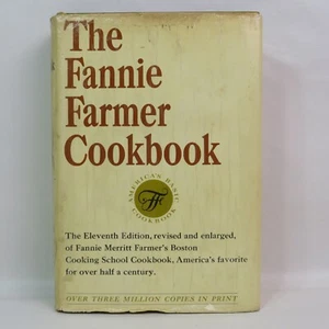 The Fannie Farmer Cookbook 1965 Eleventh Edition Gold Hardcover with Dust Jacket - Picture 1 of 14