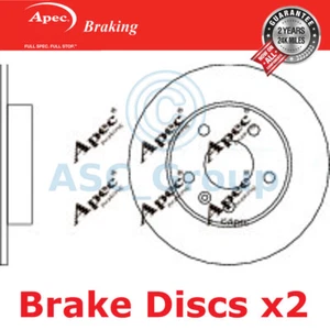 2x Apec Braking 264mm Solid OE Quality Replacement Brake Discs (Pair) DSK806 - Picture 1 of 1