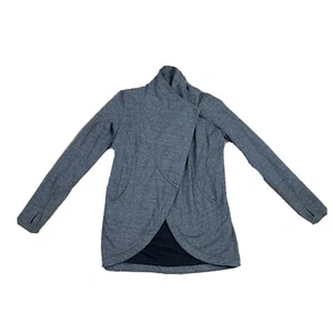 Lululemon Jacket Women's Size 4 That's A Wrap Snap Collared French Terry Gray - Picture 1 of 5
