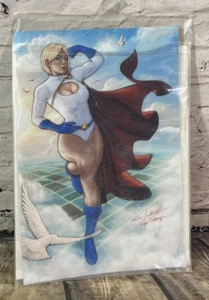 Female Comic Book Powergirl Artistic Print - Unknown Artist - Picture 1 of 5