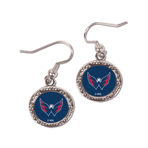 Women's Washington Capitals WinCraft Round Dangle Earrings Cover