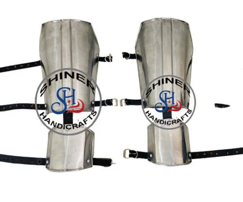Star Wars Leg Greaves Larp SCA Crusader Armour Legs Guard Protection Fully Weara - Image 1 of 4