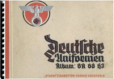 DEUTSCHE UNIFORM ALBUM SA SS HJ STURM ZIGARETTEN CARD REPRINT WWII WW2 GERMAN - Image 1 of 4