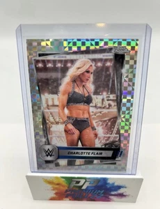 2025 Topps Chrome WWE Charlotte Flair Geometric Refractor Ungraded Card - Picture 1 of 2