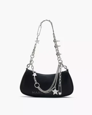 Nuevo bolso de hombro MARC JACOBS The Charm cuero negro plata herrajes para mujer Foto 1 de 4