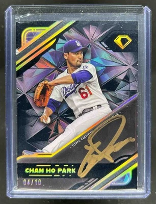 2025 Topps Diamond Icons Chan Ho Park tinta policromada negra tinta dorada automática #4/10 Foto 1 de 2