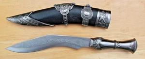 15" Fantasy Medieval Curved Dagger 440 Stainless Blade - Picture 1 of 20
