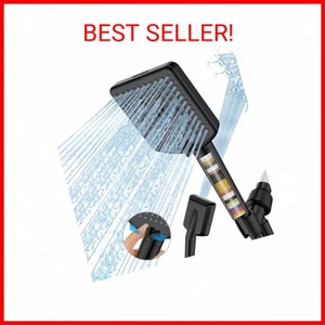 Filtered Shower Head with Handheld, High Pressure 6 Spray Mode Showerhead with F - Picture 1 of 2