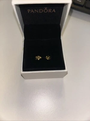 Biene und Herz Pandora Ohrstecker 925er Silber Vergoldet - Bild 1 von 2