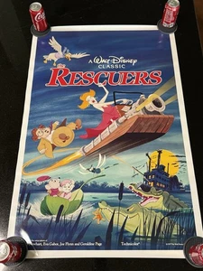 Vintage 1990’s Disney Movie Poster - The Rescurers - One Sheet - Picture 1 of 5