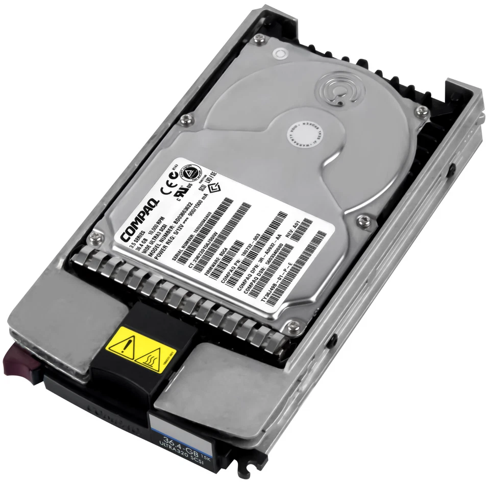 Disco Rigido Compaq BD03663622 180732-003 TY36J49B 36.4GB 10K SCSI U160 3.5'' - Image 1 of 3