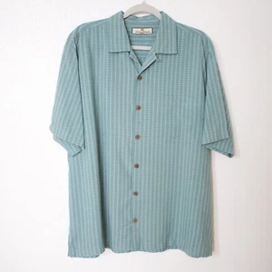 Tommy Bahama Plaid Short Sleeve Button Down Dress Shirt, Men's Size L - Picture 1 of 6