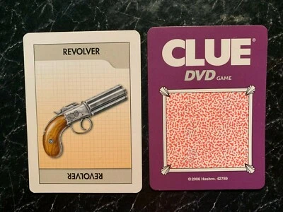 Clue DVD Revolver  ITEMS CARD Game Replacement Piece 2006 Hasbro - Image 1 of 3