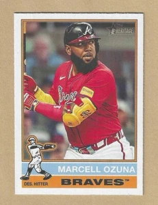2025 Topps Heritage MARCELL OZUNA #152 ALTERNATE CARTOON Variation Braves - Picture 1 of 2