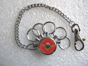 TAP PORTE CLES DES PARACHUTISTES AVEC SA CHAINE + 5 ANNEAUX - Picture 1 of 3