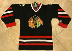 Chicago Blackhawks  Starter BLACK Jersey  YOUTH S/M NHL NEW    - Picture 1 of 5