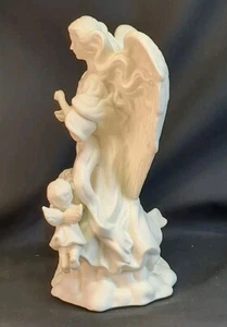 Partylite Ángel de Luz Blanco Bisque 8" Alto Soporte de Luz de Té Navidad - Imagen 1 de 4