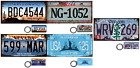 Set of 5 US Vintage License Plates replica + 5 Key Rings - decorative USA sign