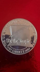 1987-S  Constitution 200th Anniversary / "We the People" / Proof Silver Dollar - Picture 1 of 3