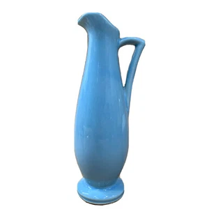 Shawnee Pottery USA 1168 Pastel Blue Slender Pitcher with Handle Vintage - Picture 1 of 13