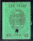 Canada Stamp SL4a, 25c Saskatchewan Law Stamp Broken "2" Lower Right Used, CV$50