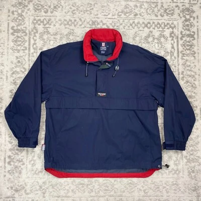 Vintage Ralph Lauren Chaps Jacket Mens Blue Red Pullover Windbreaker Size Medium - Image 1 of 4
